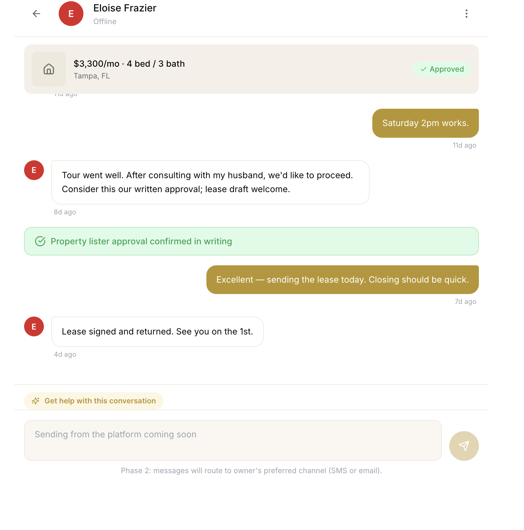 Zi-Find direct messaging on mobile